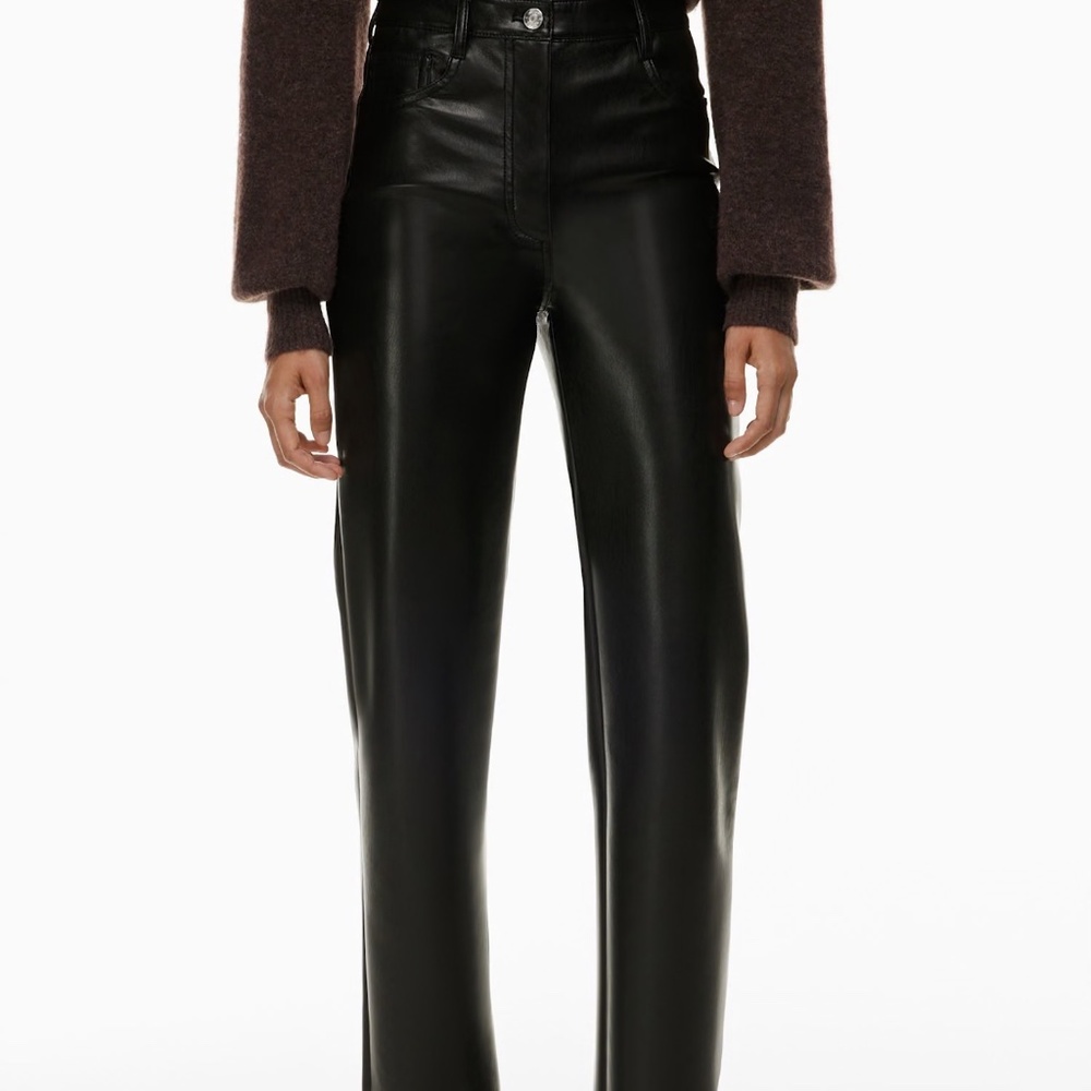 Wilfred The Melina Pant | Black Vegan Leather | Size 4